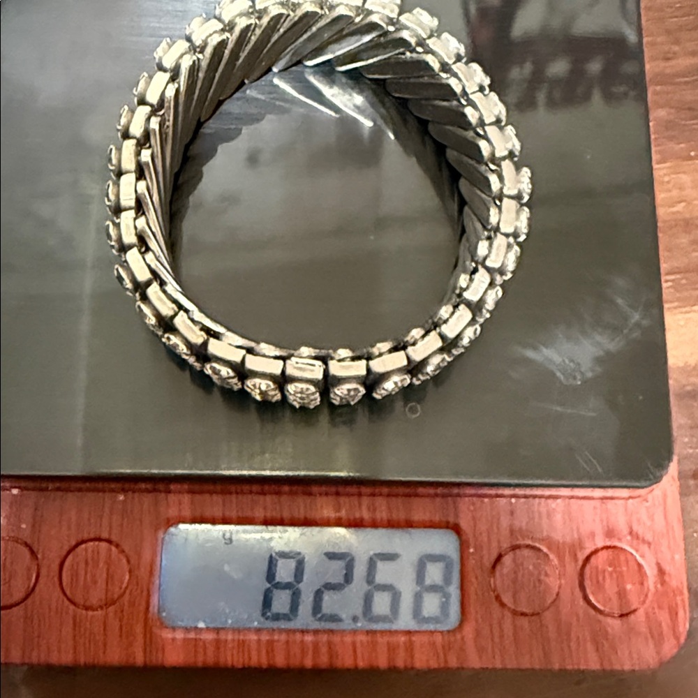 Vintage Sterling silver bracelet CZ - Picture 7 of 7